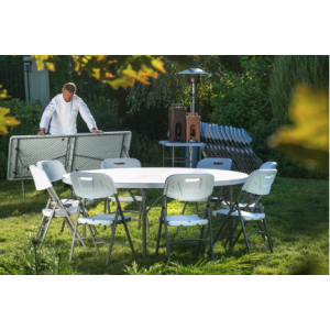 Saliekamais krēsls - melns - HENDI