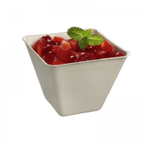 Smaragda kokteiļu glāzes no cukura mīkstuma - 220 ml - 30 gabali komplektā