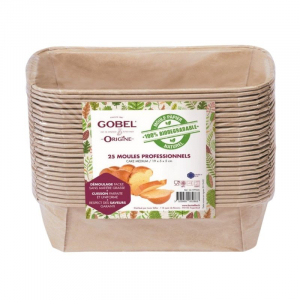 Vidēja izmēra vienreizlietojamās papīra kūkas formas - 19 x 5 x 5 cm - 25 gabali komplektā