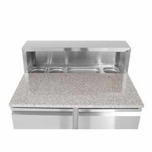 Gatavošanas galdiņš ar ledusskapi pīrāgiem vai salātiem - 300 L