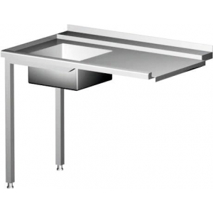 Ielādes galds trauku mazgājamajai mašīnai ar izlietni pa labi