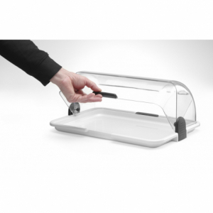 Taisnstūra izstādes logs ar slīdošu vāku - 465 x 310 mm