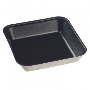 Melna Kanopju šķīvis - 100 x 100 mm - 50 gabali komplektā