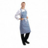Balti un zilie rūtiņu polikotona priekšauts 710 x 970 mm - Whites Chefs Clothing - Fourniresto