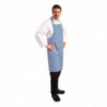 Balti un zilie rūtiņu polikotona priekšauts 710 x 970 mm - Whites Chefs Clothing - Fourniresto