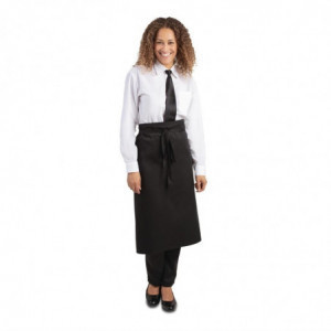Standarta melna polikotona priekšauts 914 x 762 mm - Whites Chefs Clothing - Fourniresto