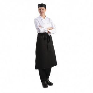 Standarta melna polikotona priekšauts 914 x 762 mm - Whites Chefs Clothing - Fourniresto