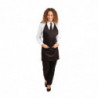 Kalpona servētājam ar V izgriezumu Melna polikotona 838 x 698 mm - Whites Chefs Clothing - Fourniresto