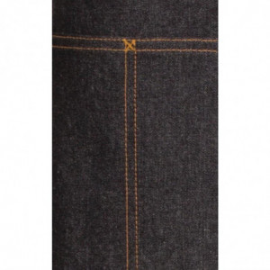 Melnbaltā kokteiļu priekšautiņa Memphis no kokvilnas 585 x 305 mm - Chef Works - Fourniresto