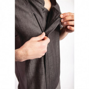 Džinsa virtuves jaka ar īsām piedurknēm Urban Delancey - S izmērs - Chef Works - Fourniresto