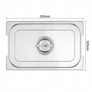 Couvercle Gn 1/1 En Inox Pour Bac Avec Poignées - Vogue - Fourniresto