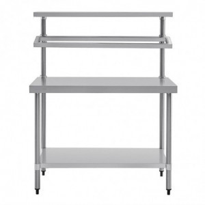 Gatavošanas galds no nerūsējošā tērauda ar GN bļodu atbalstu 1200 x 600 mm - Vogue - Fourniresto