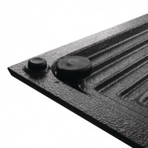 Galds ar kvadrātveida kājām, kāpņu efektu, no lietotas dzelzs, 425 x 720 mm - Bolero - Fourniresto