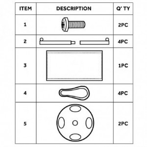 Sarkanā auduma šķērslis ar stieples un stiprinājumiem - Bolero - Fourniresto