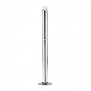 Ashtray Post Fixable To The Ground In Stainless Steel Ø 75 Mm - Bolero - Fourniresto
