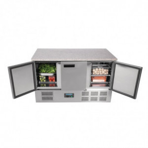 Pozitīva ledusskapis ar marmora darba virsmu 368 L - Polar - Fourniresto