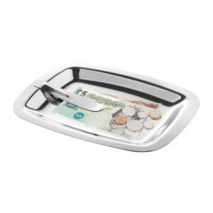 Paplāts pievienošanai no nerūsējošā tērauda ar klipu 150 x 120 mm - Olympia - Fourniresto