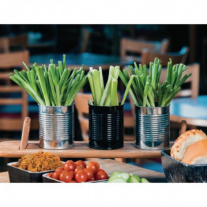 Metāla melnā konservu kārba Ø 90 mm - Olympia - Fourniresto