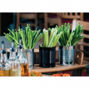 Metāla melnā konservu kārba Ø 90 mm - Olympia - Fourniresto