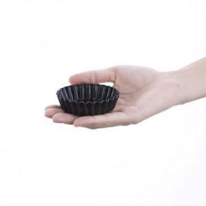 Tarteletes formas ar nelipīgu pārklājumu un noņemamu pamatni 10 cm - 3 gabali - Vogue - Fourniresto