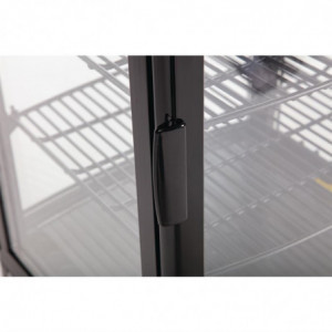 Melnā ledusskapis ar izliektām durvīm 86 L - Polar - Fourniresto