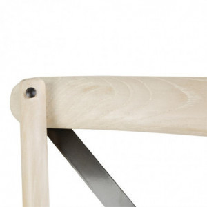 Koka smilšu ozolkoka krēsls ar krustveida atzveltni - 2 gabali - Bolero - Fourniresto