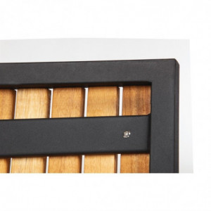 Krēsli no tērauda un akācijas - 4 gabali - Bolero - Fourniresto