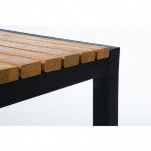 Bara krēsli no tērauda un akācijas - 2 gabali - Bolero - Fourniresto