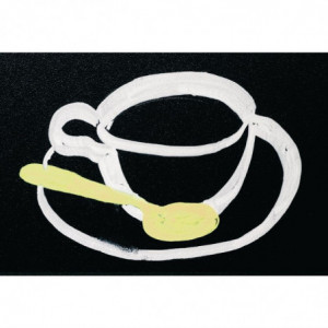 Zīmēšanas šablona komplekts dēļiem - 5 gabali - Securit - Fourniresto