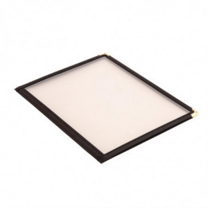 Aizsargapvalks Amerikāņu stila A4 četrās skatienos melns - Olympia - Fourniresto