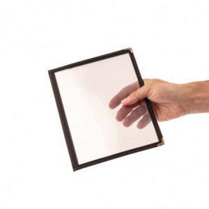 Aizsargapvalks Amerikāņu stila A4 četrās skatienos melns - Olympia - Fourniresto