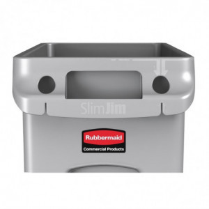 Slim Jim pelēks konteiners - 87L - Rubbermaid