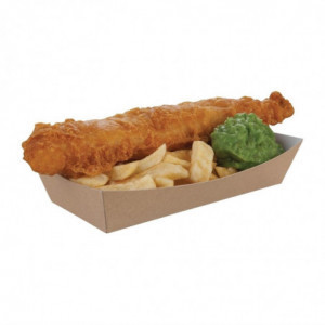 Vidējās kompostējamās pārtikas kastītes Kraft - 250 gabalu komplekts - Colpac