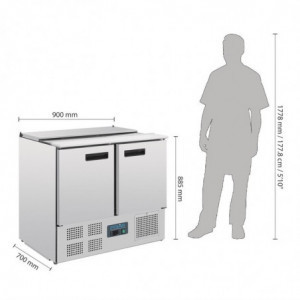 Refrigerēta salātdrēbju kaste - 240L - Polar - Fourniresto
