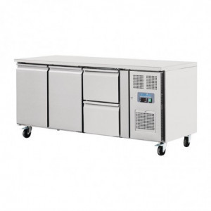 Refrigerētais galds ar 2 durvīm un 2 nodalījumiem sērijā U - 417L - Polar - Fourniresto