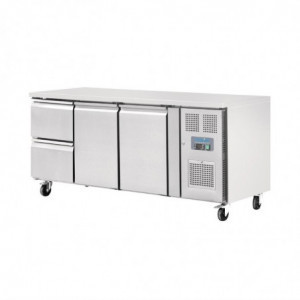 Refrigerētais galds ar 2 durvīm un 2 nodalījumiem sērijā U - 417L - Polar - Fourniresto
