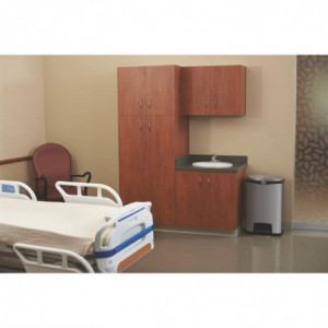 Pedāļa priekšējā atkritumu tvertne no nerūsējošā tērauda Slim Jim - 50L - Rubbermaid