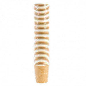 Vienreizlietojamās karstās dzērienu glāzes brūnā krāsā - 225 ml - 1000 gabalu komplekts - Fiesta