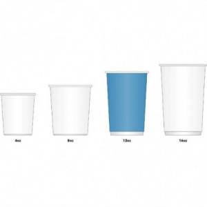 Vienreizlietojamie karstās dzērienu glāži brūni - 340 ml - 1000 gabalu komplekts - Fiesta