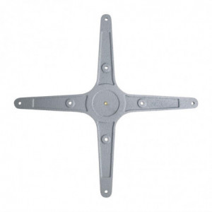 Galda kāju bāze ar 4 zariem no birstēta alumīnija - Bolero