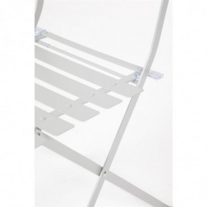 Āra terases krēsls no tērauda - pelēks - 2 gabali - Bolero - Fourniresto