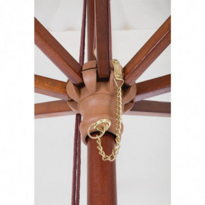 Kvadrātisks krēmkrāsas pludmales lietussargs - 2500 x 2500 mm - Bolero