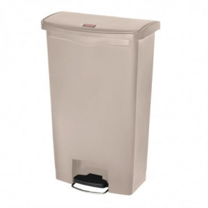 Atkritumu tvertne ar pedāļu Slim Jim Beige- 68L - Rubbermaid