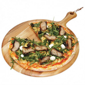 Apaļa akācijas dēļa plāksne 330 mm - Olympia - Fourniresto