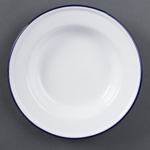 Dziļa emaljēta tērauda šķīvis - Ø 245mm - 6 gabali - Olympia