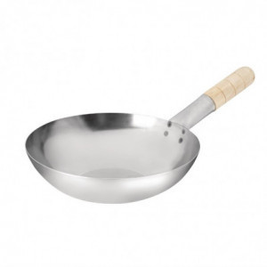 Wok plakans tērauda pamatne - 25,4 cm - Vogue - Fourniresto