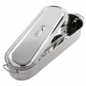 Zivju tirdzniecības iekārta no nerūsējošā tērauda - garums 500 mm - Kitchen Craft