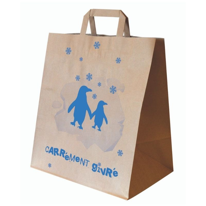 Izolētais papīra krafta soma - 320 x 160 mm - 150 gabalu komplekts