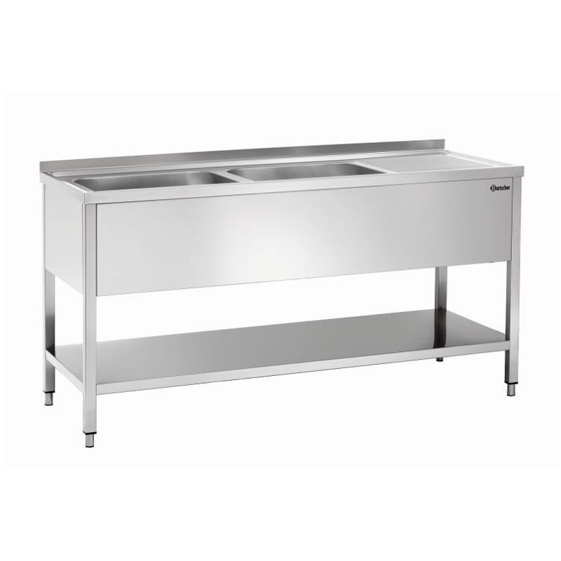 Iegremdējama mazgātava ar noplūdes cauruli pa labi - 700 x 1800 mm