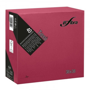 Celulozes salvetes 2 slāņi 38 x 38 - bordo - 1440 gabalu komplekts